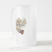 揺れるために生まれて下さい フロストグラスビールジョッキ (正面左)