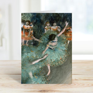 揺れるダンサー、緑のダンサー   Edgar Degas カード