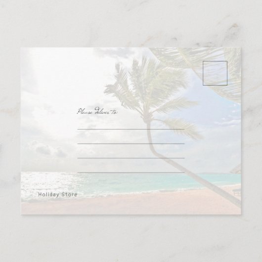 揺れるヤシの木メリークリスマスポストカード シーズンポストカード (裏面)