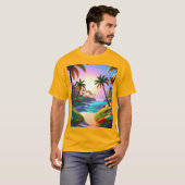 揺れるヤシの木 Tシャツ (正面フル)