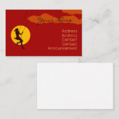 揺れる女性 名刺 (正面/裏面)