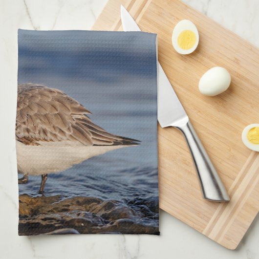 揺れる砂浜 キッチンタオル (四つ折り)
