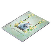 揺れ動くベビーヒッポスパイラルフォトノートブック ノートブック (左側)