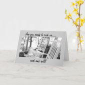 揺れ動く準備ができていて、ロール誕生日 カード (黄色い花)