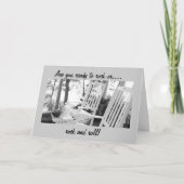 揺れ動く準備ができていて、ロール誕生日 カード (正面)