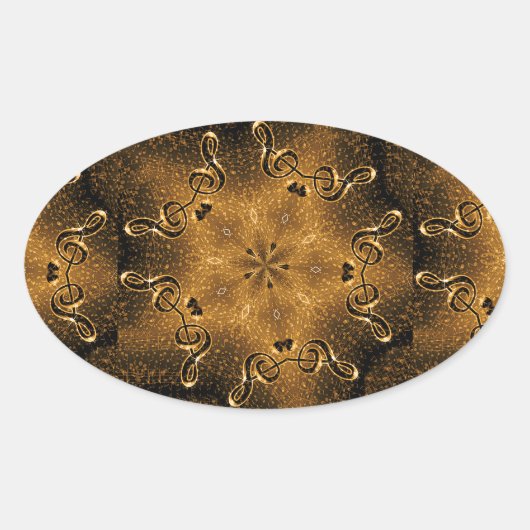 揺れ動く，黄金の瞬間#2_ 楕円形シール (正面)