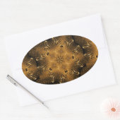 揺れ動く，黄金の瞬間#2_ 楕円形シール (封筒)