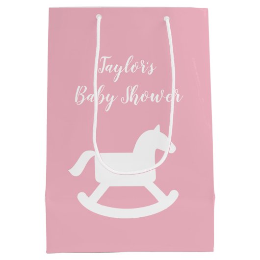 揺カスタム動馬付き赤ちゃんシャワー抱き枕 ミディアムペーパーバッグ (裏面)