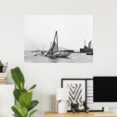 損傷したレーシングヨット， 1899 ポスター (ホームオフィス)