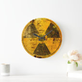 損傷した核廃棄物コンテナ時計 ラージ壁時計 (ホーム)