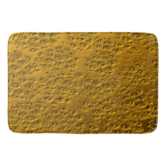 損傷した金ゴールド金属 バスマット (正面)