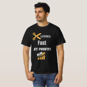 損失は早く切り捨て、利益は伸ばせ 諺 Tシャツ (正面フル)