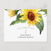 損失発生後の人生のひまわりお祝い ポストカード (正面)
