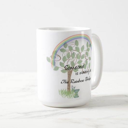 損失、ペット悔やみや弔慰のマグの虹橋をかわいがって下さい コーヒーマグカップ (正面右)