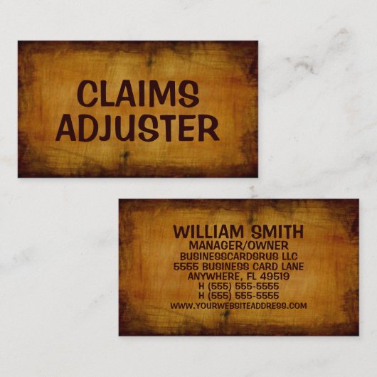 損害保険代理店アンティーク名刺 名刺 (正面/裏面)