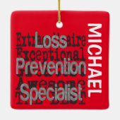 損害防止専門職並外カスタム法 セラミックオーナメント (裏面)