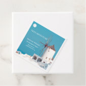 搬送先退職パーティーギリシャ語ホワイトブルー フェイバータグ (インサイチュ)