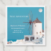 搬送先退職パーティーギリシャ語ホワイトブルー フェイバータグ (裏面)