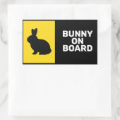 搭乗している動物 長方形シール (バッグ)
