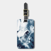 搭乗のTrybeの管、ハワイの波のグラフィック ラゲッジタグ (正面縦)