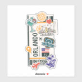 搭乗パスオーランドフロリダ統一された州 シール (シート)