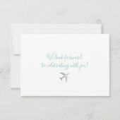 搭乗パスシルバー飛行機チケット先 出欠カード (裏面)