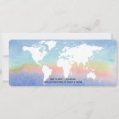 搭乗パスジェンダー明らかに水彩旅行 招待状 (裏面)