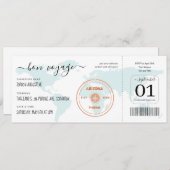 搭乗パスチケット行遠くにパーティの招待状 招待状 (正面/裏面)