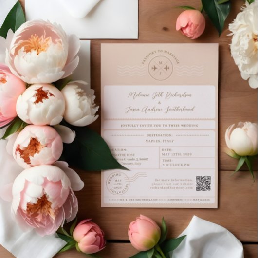 搭乗パスポートチケット先結婚式 招待状