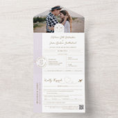 搭乗パスポートチケット旅行先テーマ オールインワン招待状 (内側)