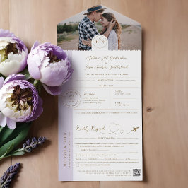 搭乗パスポートチケット旅行先テーマ オールインワン招待状