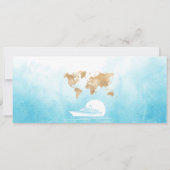 搭乗パスマップクルーズ船QRCodeの日付を保存 招待状 (裏面)