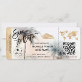 搭乗パスマップクルーズQRコード請求書の保存 招待状 (正面)