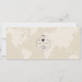 搭乗パスモダン宛先の保存日付 招待状 (裏面)