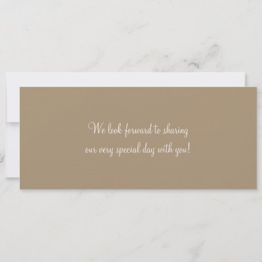 搭乗パスリネン結婚式招待状バードカップル 招待状 (裏面)