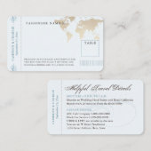 搭乗パスヴィンテージマップチケットプレイスエスコートカード プレイスカード (正面/裏面)