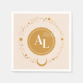 搭乗パス宇宙結婚の目的地 スタンダードカクテルナプキン (正面)