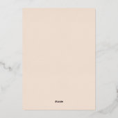 搭乗パス宇宙結婚の目的地 箔招待状 (裏面)