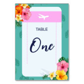 搭乗パス結婚式招待状先 テーブルナンバー (正面)