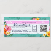 搭乗パス結婚式招待状先 招待状 (裏面)