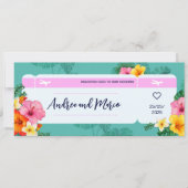 搭乗パス結婚式招待状先 招待状 (正面)