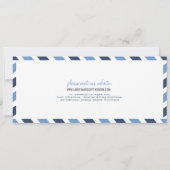 搭乗パス航海のエアメールチケット招待状 招待状 (裏面)