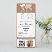 搭乗パス飛行機チケット先（写真あり） 招待状 (スタンド正面)