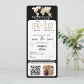 搭乗パス飛行機チケット先（写真あり） 招待状 (スタンド正面)