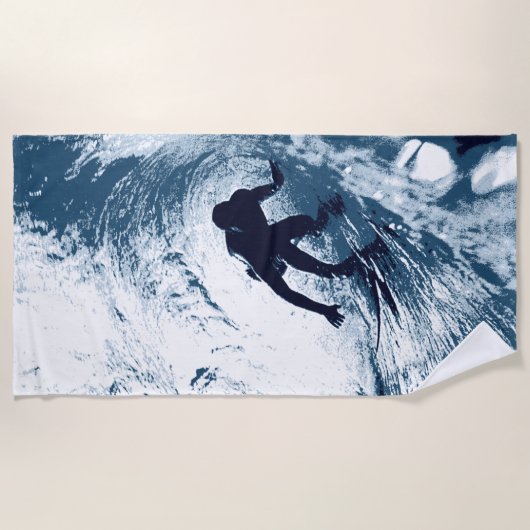 搭乗体験型チューブ、ハワイアンサーファー ビーチタオル (正面)