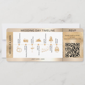 搭乗券のタイ図解入りの、写真付きのムラ結婚インRSVP 招待状
