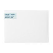 搭乗券のヴィンテージの青の差出人住所 ラップアラウンドラベル (正面)