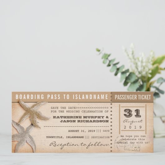 搭乗券の保存日付のヴィンテージのチケット セーブザデート (スタンド正面)