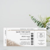 搭乗券の保存日付の招待状 セーブザデート (スタンド正面)