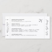 搭乗券の宛先の保存日付チケット (裏面)